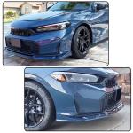 Front Bumper Lip Splitter for Honda Civic 11th 2025+ Blue Lagoon 3PCS | PP Lower Chin Bumper Spoiler Splitter Protection Air Dam Body Kit