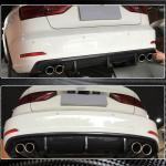Audi A3 8V Sedan Pre-facelift 2014-2016 Rear Bumper Diffuser Carbon Fiber/FRP (Not for A3 Sline & S3)