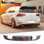 Volkswagen VW Golf 7.5 7.5GTI 7.5R-line 18-20 Rear Diffuser with LED Carbon Fiber