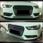 Audi A4 B8.5 Base Sedan Facelift 2013-2016 Front Bumper Lip Carbon Fiber