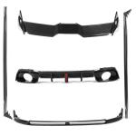 Volkswagen VW Golf 8 MK8 GTI R 2021-2023 Front Bumper Lip Side Skirts Rear Diffuser Rear Trunk Spoiler Carbon Fiber