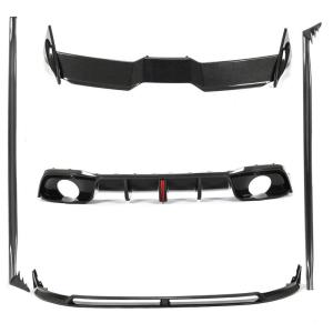Volkswagen VW Golf 8 MK8 GTI R 2021-2023 Front Bumper Lip Side Skirts Rear Diffuser Rear Trunk Spoiler Carbon Fiber