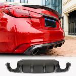 Infiniti Q50 Q50S 2018-2022 Rear Bumper Diffuser Carbon Fiber