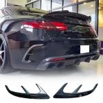Carbon Fiber Rear Bumper Spoiler Air Vent Trim Compatible with Mercedes Benz W217 C217 S63 AMG 2018-2023 Side Canard Car Body Kits Accessories