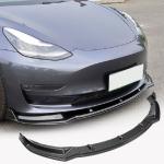 Tesla Model 3 2017-2019 Front Bumper Lip Carbon Look ABS