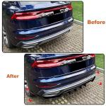 3PCS Gloss Black Rear Bumper Diffuser Lip for Audi Q8 4M Sline 2019-2023 | ABS Lower Spoiler Bumper Guard Body Kit Lightweight Exhaust Diffuser Cover Aerodynamic Exterior Upgrade