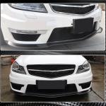 Mercedes Benz W204 C204 C63 AMG Facelift 2012-2014 Front Bumper Lip Carbon Fiber