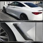 Infiniti Q60 Q60S 2017-2022 Side Fender Air Vent Covers Dry Carbon Fiber