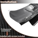 Carbon Fiber Rear Trunk Lid Cover Compatible with Ford Mustang 2018-2022 Replacement Rear Trunk Spoiler Boot Panel Cover Trim Bodykit