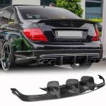 Mercedes Benz C Class W204 C63 AMG Pre-facelift 2008-2011 Rear Bumper Diffuser Carbon Fiber