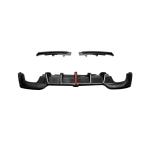BMW 3 Series G20 G28 330i M Sport 2019-2022 Rear Bumper Diffuser with LED Carbon Fiber