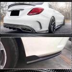 Mercedes Benz W205 Sport C43 C63 C450 AMG Pre-facelift 2015-2019 Rear Bumper Splitters Carbon Fiber