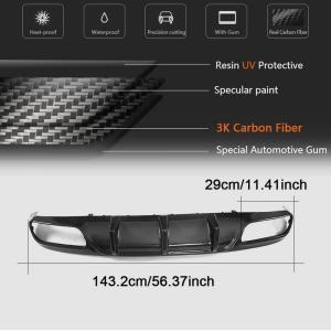 Mercedes-AMG C63 C63 S Coupe Convertible Rear Bumper Diffuser Carbon Fiber
