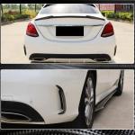 Mercedes Benz W205 Sport C43 C63 C450 AMG Pre-facelift 2015-2019 Rear Bumper Vents Carbon Fiber