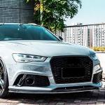 Audi RS6 8V 8V.5 Avant 2013-2018 Front Bumper Lip Carbon Fiber