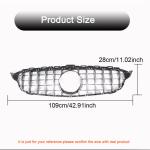 Mercedes Benz W205 Sport 2015-2018 Silver ABS Front Grille