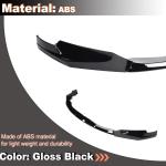 Gloss Black Front Lip Spoiler Compatible with BMW G80 G81 M3 G82 G83 M4 2021-2026 ABS Car Front Splitters Body Kit Trim Protection