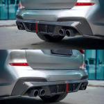 BMW X3M F97 2019-2023 Carbon Fiber Rear Bumper Diffuser Lip Splitters