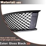MCARCAR KITGloss Black Front Hood Grill Grille Cover Compatible with Infiniti G37 2008-2013 Coupe 2Door Replacement Conversion Front Kidney Grille