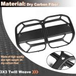 Dry Carbon Fiber Front Bumper Grille for BMW G22 G23 430i Coupe Convertible 2Door 2021-2023 Auto Racing Grid Front Kidney Grille Factory Outlet