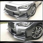 Infiniti Q50 Sport Sedan 2018-2022 Front Bumper Lip Carbon Fiber