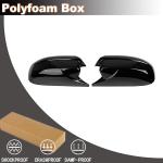 Gloss Black Rear Mirror Caps Fits for Dodge Charger 4-Door 2015-2022 Add-on ABS Side Mirror Cover, Easy Direct Installation Scratch Protection, Exterior Styling Outdoor Use