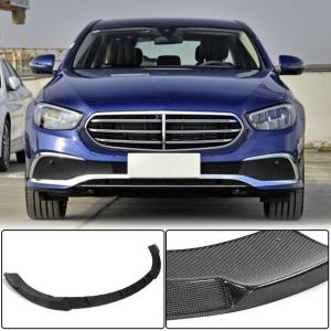 For Mercedes Benz W213 E250 E350 Base Facelift Carbon Fiber Front Bumper Lip Chin Spoiler