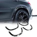 Carbon Fiber Side Wheel Arch Flares Compatible with Mercedes-Benz GLE63 AMG 4Matic+ Coupe Sport Utility 4-Door 2020-2024 Car Fender Flares Arches Wheel Eyelid Eyebrow FA(8PCS)