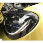 For Mercedes Benz Smart Fortwo 16-19 Carbon Fiber Headlight Eyebrows Lamp Eyelids