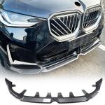 Carbon Look Front Lip Spoiler Compatible with BMW X3 G45 2025+ Sport Utility 4-Door ABS Car Front Bumper Lower Spoiler Lip Splitter Body Kit Trim Protection 4PCS