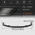 Audi RS7 C8 Sportback 2020-2022 Front Bumper Lip Chin Dry Carbon Fiber