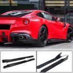 Ferrari F12 Berlinetta 2012-2014 Carbon Fiber Side Skirts Door Rocker Panels Extension Lip
