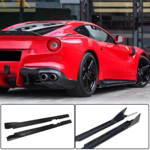 Ferrari F12 Berlinetta 2012-2014 Carbon Fiber Side Skirts Door Rocker Panels Extension Lip