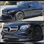 Mercedes Benz E Class W213 Sport E43 AMG 2017-2019 Front Bumper Lip Carbon Fiber