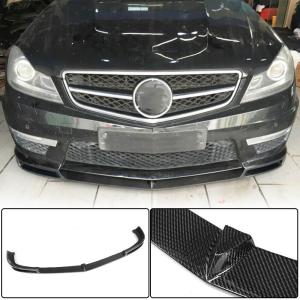 Mercedes Benz C Class W204 C204 C63 AMG Facelift 2012-2014 Front Bumper Lip Carbon Fiber
