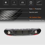 Alfa Romeo Giulia 952 Base 2015-2020 Rear Bumper Diffuser Carbon Fiber W/ Exhaust Tips Tailpipe