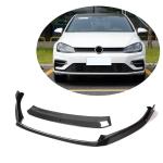 Volkswagen VW Golf 7.5 MK7.5 R R-Line Hatchback 2017-2019 Front Bumper Lip Carbon Fiber