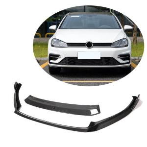 Volkswagen VW Golf 7.5 MK7.5 R R-Line Hatchback 2017-2019 Front Bumper Lip Carbon Fiber