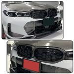 Real Carbon fiber Front Grill for BMW 3 Series G20 Sedan 320i 330iLCI 2023-2025 Front Hood Grill Grille Cover Front Bumper Kidney Grill CoverTrim Body Kit (With Camera Hole)