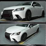Lexus GS GS350 F Sport 2013-2015 Front Bumper Splitters Carbon Fiber
