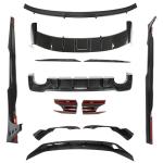 Audi RS6 2019-2022 Front Bumper Lip Side Skirts Rear Diffuser Rear Trunk Spoiler Rear Window Spoiler Dry Carbon Fiber