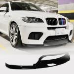 BMW X5M E70 X6M E71 2010-2014 Front Bumper Lip Glossy Black FRP