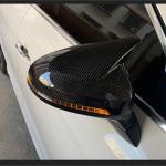 Audi A4 B9 RS4 S4 Sedan 4-Door 2017-2022 Mirror Covers Replacement Style Carbon Fiber