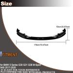 Gloss Black Front Bumper Lip for BMW G30 5 Series G31 G38 M Sport Sedan/Wagon 2017-2020 530i 540i M550i Fiberglass Auto Front Chin Spoiler Protector Factory Outlet