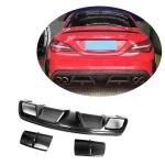 Mercedes Benz CLA Class (W117) C117 Sport CLA45 AMG Pre-facelift 2013-2016 Rear Bumper Diffuser Carbon Fiber