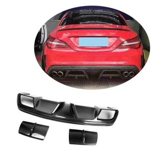 Mercedes Benz CLA Class (W117) C117 Sport CLA45 AMG Pre-facelift 2013-2016 Rear Bumper Diffuser Carbon Fiber