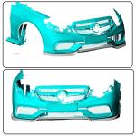 Carbon Fiber Front Bumper Lip Compatible witth Mercedes Benz E Class W212 S212 E63 E63S AMG Sedan 4-Door 2013-2016 Front Chin Spoiler Protector