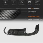Audi S3 A3 8V Sline Sedan Facelift 2017-2020 Rear Bumper Diffuser Lip Carbon Fiber