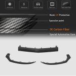 Mercedes Benz W205 C205 A205 Sport C43 Pre-facelift 2015-2019 Front Bumper Lip Carbon Fiber