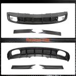 Audi S4 Sedan 2017-2020 Rear Bumper Diffuser With Splitters Carbon Fiber